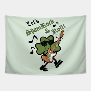 St Patricks Day Let's Shamrock & Roll Shamrock Tapestry