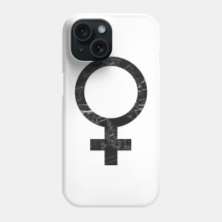 Black marble female symbol Phone Case