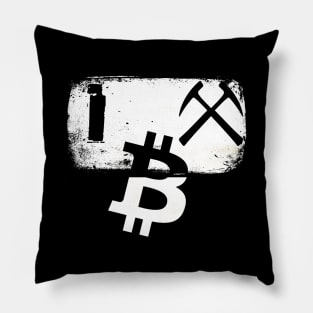 I Mine Bitcoin Novelty Pun BTC Mining & Trading Pillow