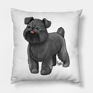 Dog - Brussell's Griffon - Natural Black Pillow