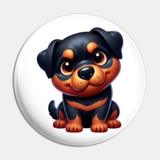 Cute Rottweiler Pin