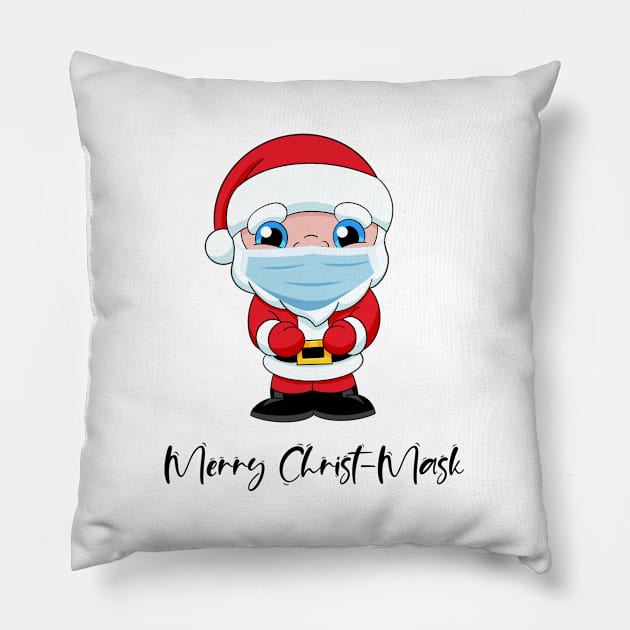 Merry Christmask face mask, quarantined Christmas 2020, Pillow by PrimeStore