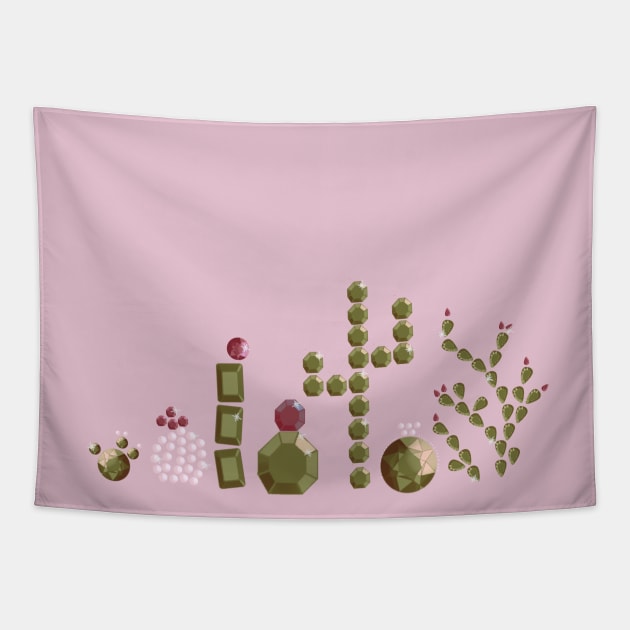 Crystalline Cacti Tapestry by LochNestFarm