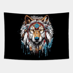 Native American Headpiece Native American Indian Wolf Tapestry