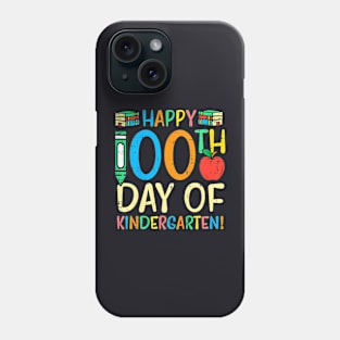 Happy 100Th Day Kindergarten Apple 100 Days School Teacher Phone Case