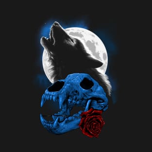 Wolf howling under the moon T-Shirt