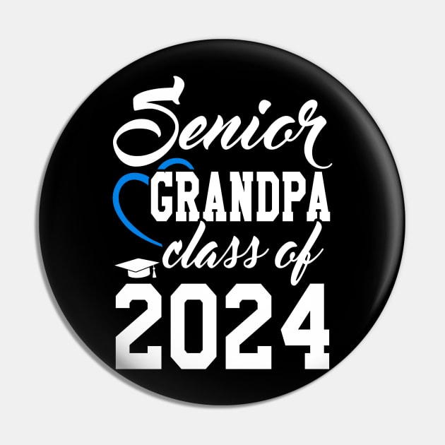 Class of 2024 Grandfather Senior Gifts Funny Senior Grandpa Pin by KsuAnn