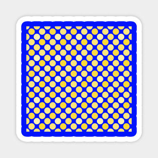 Yellow and Blue Polkadot Pattern for Down Syndrome Awareness Magnet