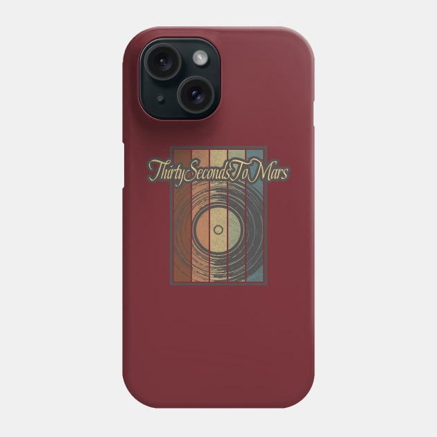 Thirty Seconds To Mars Vynil Silhouette Phone Case by North Tight Rope