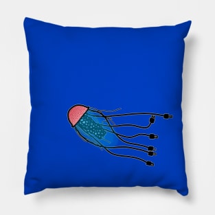 electric jellyfish Pillow