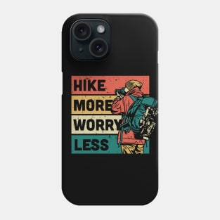 Hike More, Worry Less // Retro Outdoor Adventure Phone Case