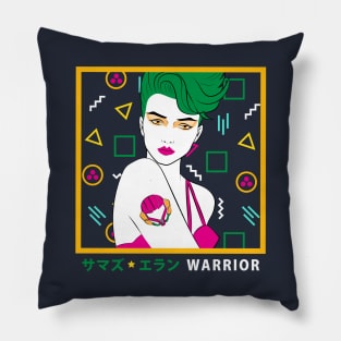 Female Space Warrior Pillow