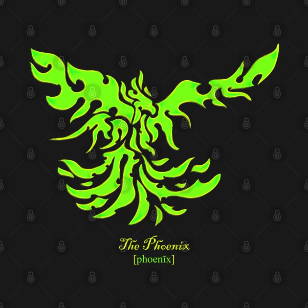 The phoenix - green by Ravendax