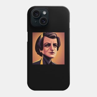 Ayn Rand portrait | Comics Style Phone Case