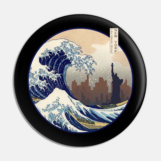 The Great Wave of New York Pin by candyliu