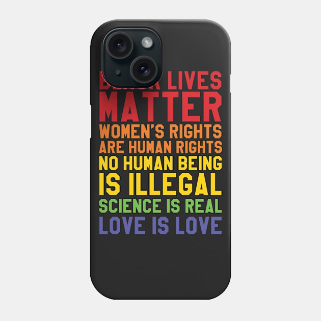 Black Lives Love Is Love Phone Case by oyshopping