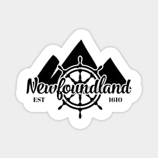 Newfoundland Mountains and Ship Wheel || Newfoundland and Labrador || Gifts || Souvenirs Magnet