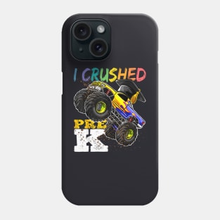 I Crushed Pre K Monster Truck Graduation Cap Boys Phone Case