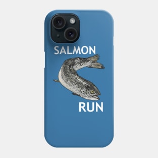 SALMON RUN in WHITE Phone Case