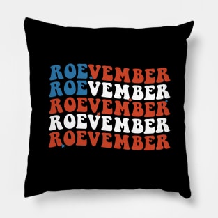 Retro Roevember US Flag Pillow