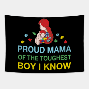 Proud Mama Of The Tougghest Boy I Know Costume Gift Tapestry