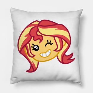 Emoji Sunset Shimmer wink Pillow