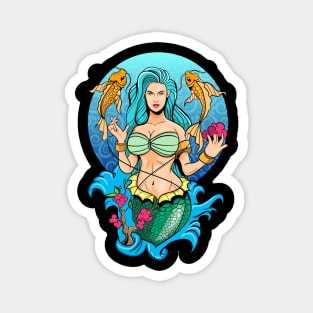 Sexy Mermaid and Shells Magnet