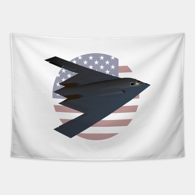 American Stealth Bomber B-2 Spirit Tapestry by NorseTech