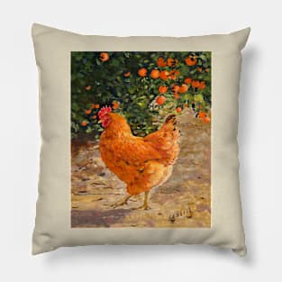 My Red Hen Pillow