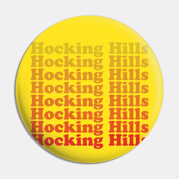 Hocking Hills State Park Ohio Retro Pin by PodDesignShop