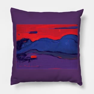 Red and blue Pillow