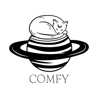 Comfy Space Cat T-Shirt