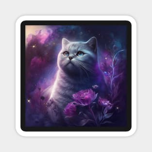 Purple Elegance British Shorthair Magnet