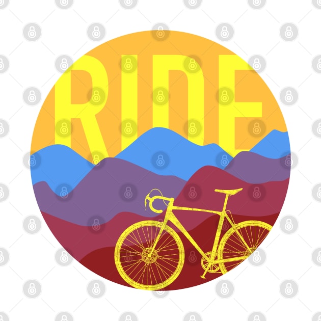 Ride - Cyclocross Bicycle Retro Colors by TheWanderingFools