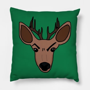 Deer-anged Annoyed Deer Pillow
