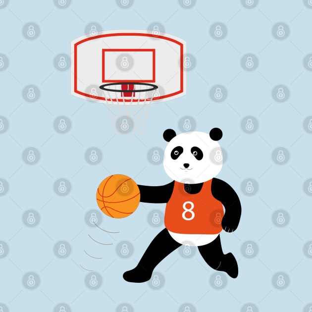Play basketball with a panda by grafart