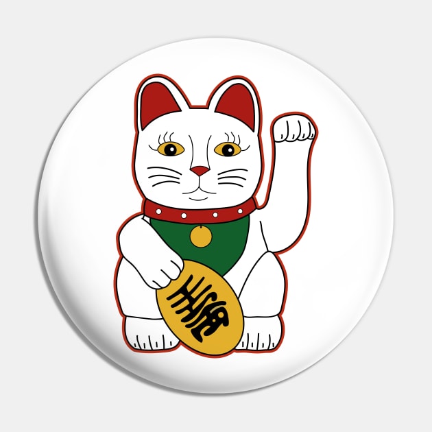 Maneki-Neko lucky cat Pin by tuurskaya