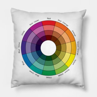 Color Wheel Art Teacher Pillow