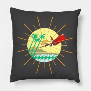 Vintage, retro airplane Pillow