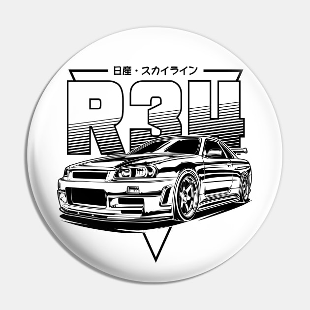 Skyline GTR R34 Pin by idrdesign