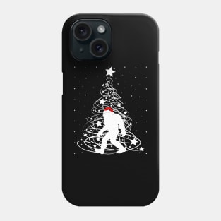 Bigfoot Santa Christmas Tree Shirt Phone Case