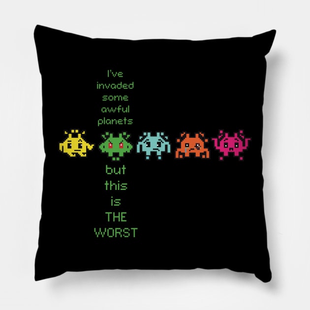 8 bit jerks Pillow by BenIrelandBooks