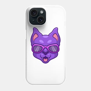 Purple Cat Cartoon Phone Case