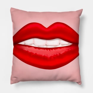 Sexy Pinup Girl Lips Pillow