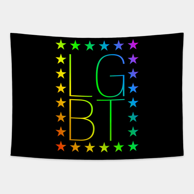 LGBT rainbow stars gay lesbian Tapestry by Johnny_Sk3tch