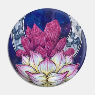 Crystal Lotus Pin