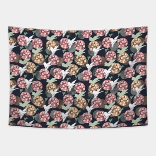 Geometric Nature Animal and Floral Pattern Art Alternate Design Tapestry