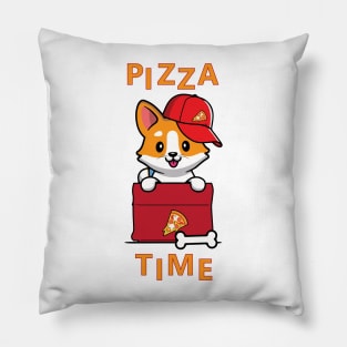 Dog Pizza Delivery Design Pillow