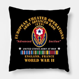 European Theater Operations Army Advanced Base (ETO) - WWII w EU SVC Pillow