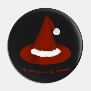 We wish you a witchy Christmas Witch's Santa Hat Pin